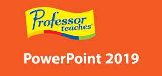 Professor Teaches PowerPoint 2019 background image