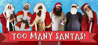 Too Many Santas! background image