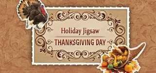 Holiday Jigsaw Thanksgiving Day background image