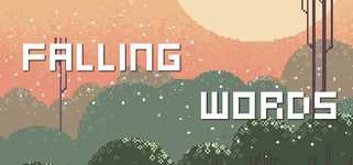 Falling words background image