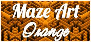 Maze Art: Orange background image