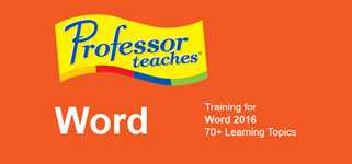Professor Teaches® Word 2016 – Mac background image