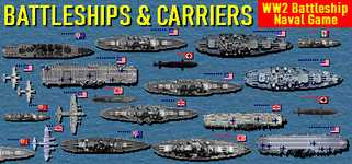 Battleships and Carriers - WW2 Battleship Game background image