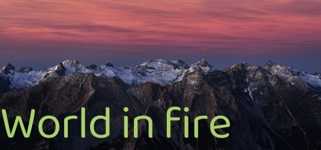 World in fire background image