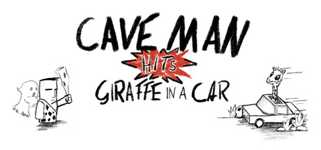 Caveman hits Giraffe in a Car cover image