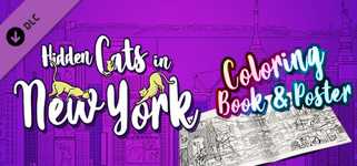 Hidden Cats in New York - Printable PDF Coloring Book and Poster cover image
