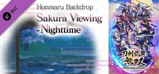 Touken Ranbu Warriors - Honmaru Backdrop "Sakura Viewing - Nighttime" background image