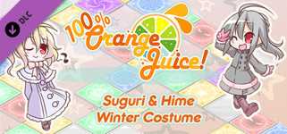 100% Orange Juice - Suguri & Hime Winter Costumes background image