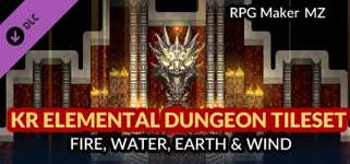 RPG Maker MZ - KR Elemental Dungeon Tileset - Fire Water Earth Wind background image