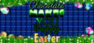 Chocolate makes you happy: Easter background image