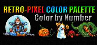 RETRO-PIXEL COLOR PALETTE: Color by Number cover image