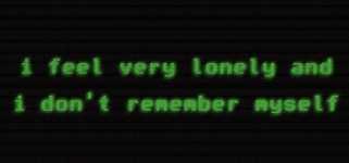 i feel very lonely and i don't remember myself cover image