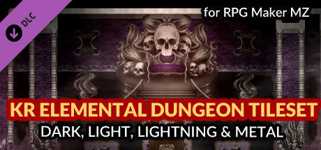 RPG Maker MZ - KR Elemental Dungeon Tileset - Dark Light Lightning Metal cover image