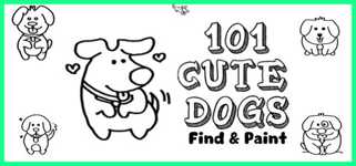 101 Cute Dogs: Find & Paint cover image