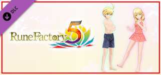 Rune Factory 5 - The Young Proprietress and the Dwarf Swimsuit Set + New Ranger Care Package Item Pack cover image